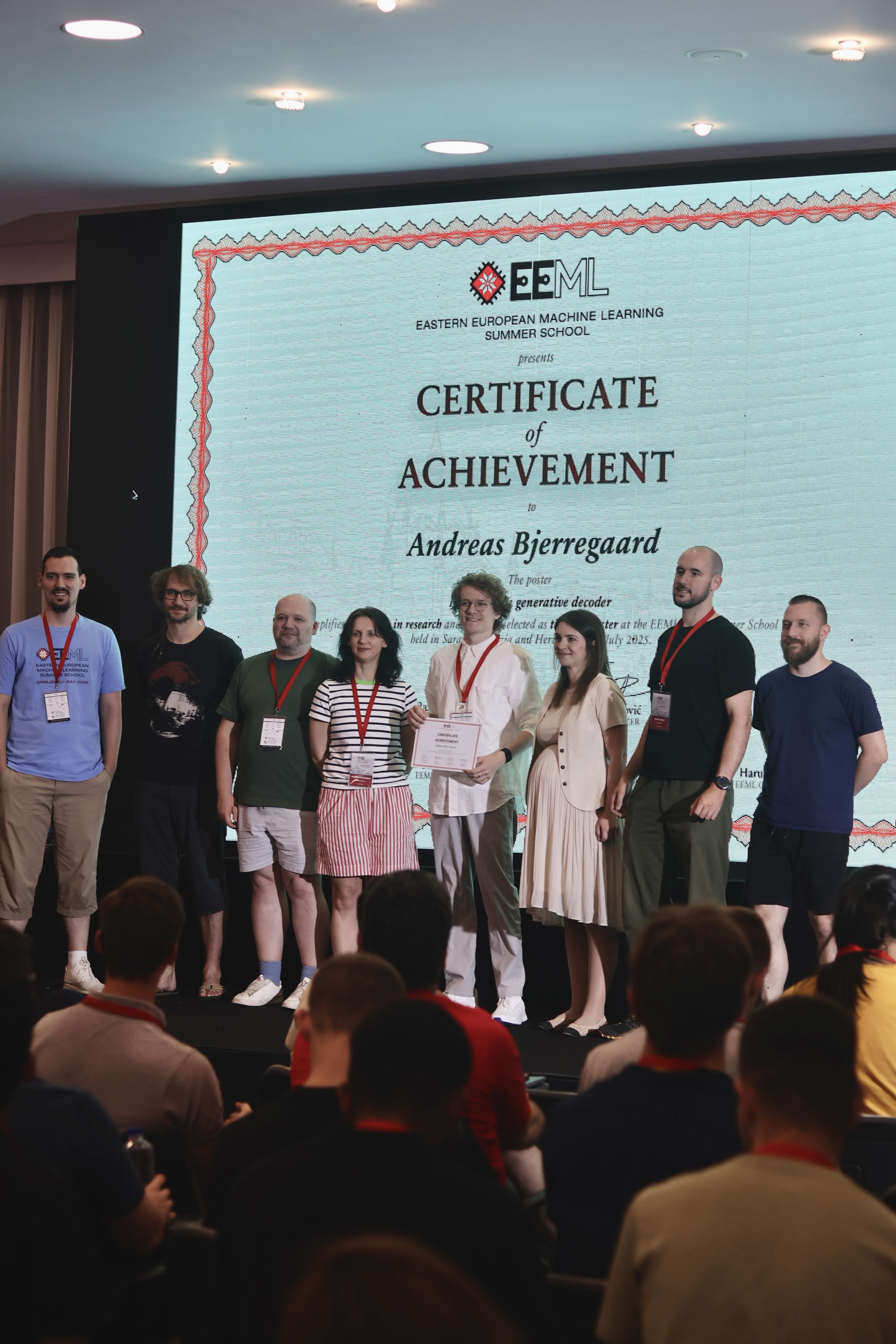 The organizing team awarding certificates of appreciation at the end of the school.