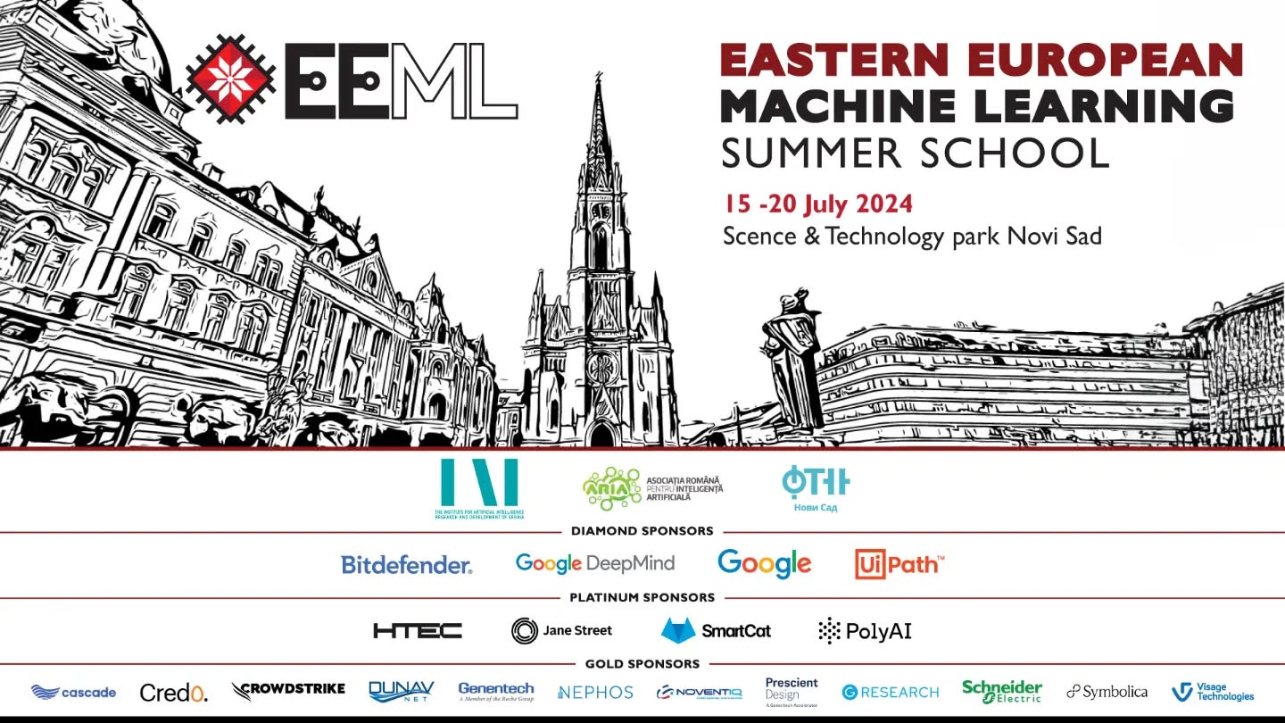 The official design for EEML 2024 in Novi Sad, Serbia.