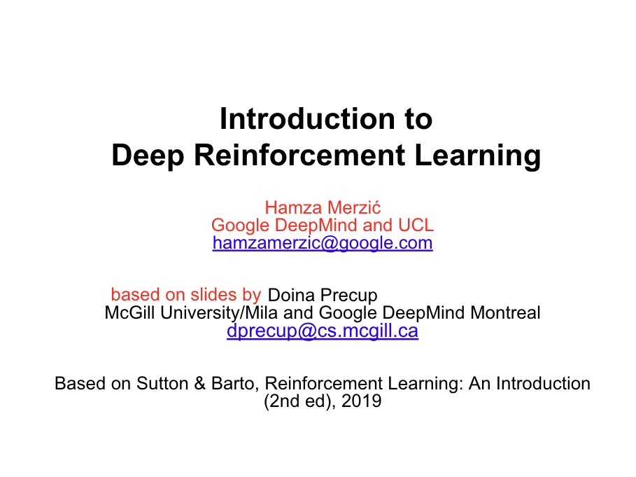 A slide from the author's reinforcement learning presentation at EEML 2024.